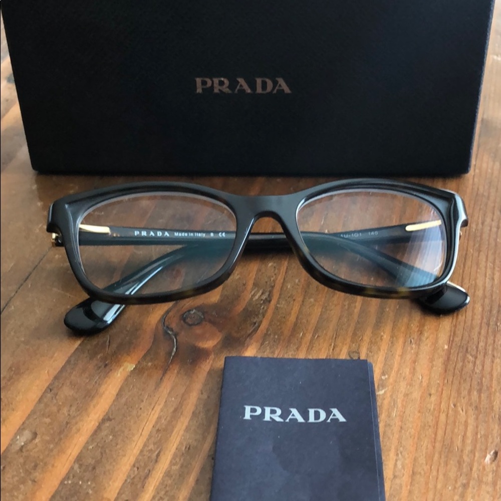 Prada Brown tortious shell glasses